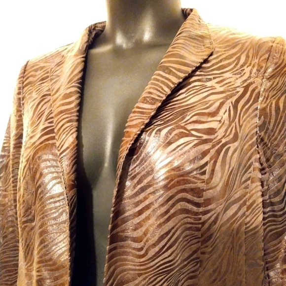 Chocolate Zebra Blazer NEW - Picture 3 of 10